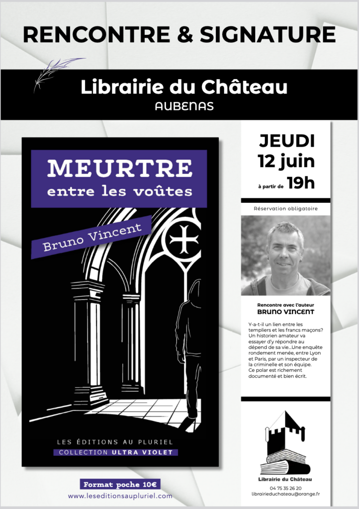 MEURTRE entre les voûtes de Bruno VINCENT aux éditions PLURIEL - 10€